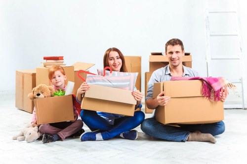 Transported furniture and household items handled during a van service