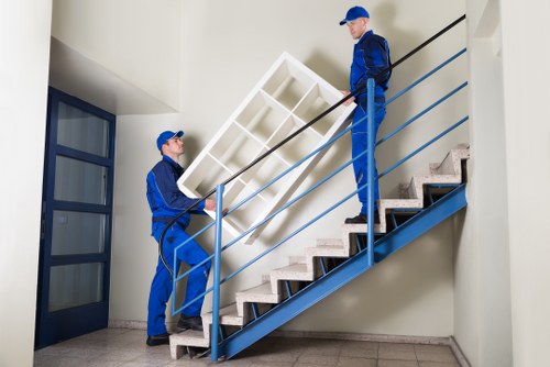 Commercial moving team planning an office relocation in Holland Park