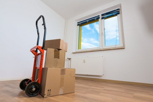 Moving truck prepared for a Holland Park relocation