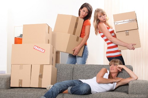 Loading furniture carefully for an urgent local removal in West London